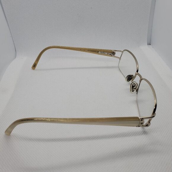 Safilo White & Gold Prescription Glasses Frames - Picture 3 of 7